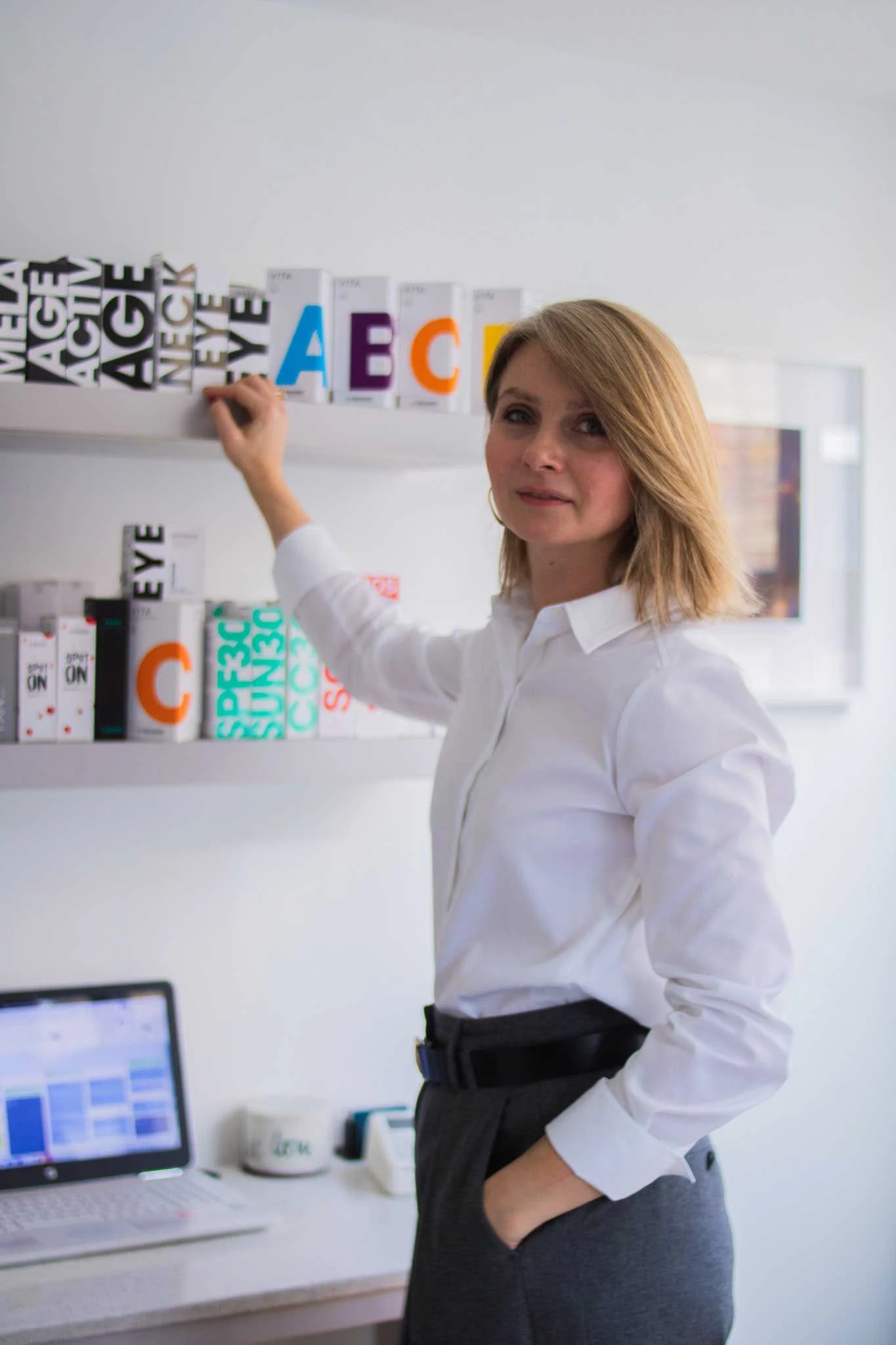 Tetyana Chemerynska in the Skinglow Clinic treatment room